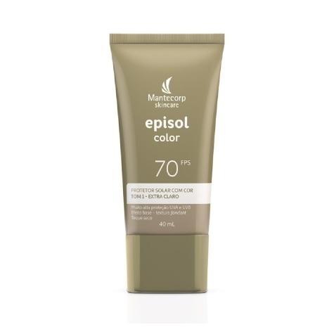 Protetor Solar Facial Episol Color FPS70 Cor Extra Claro 40g - Imagem 1