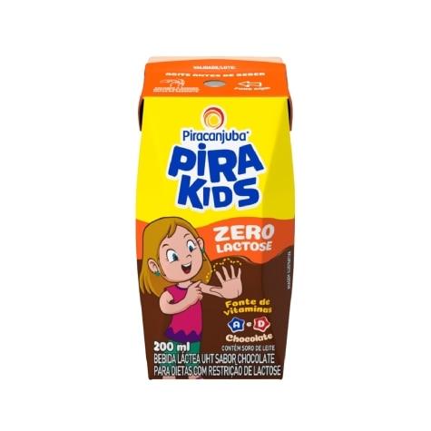 Bebida Láctea Pirakids Zero Lactose Sabor Chocolate 200ml - Imagem 1