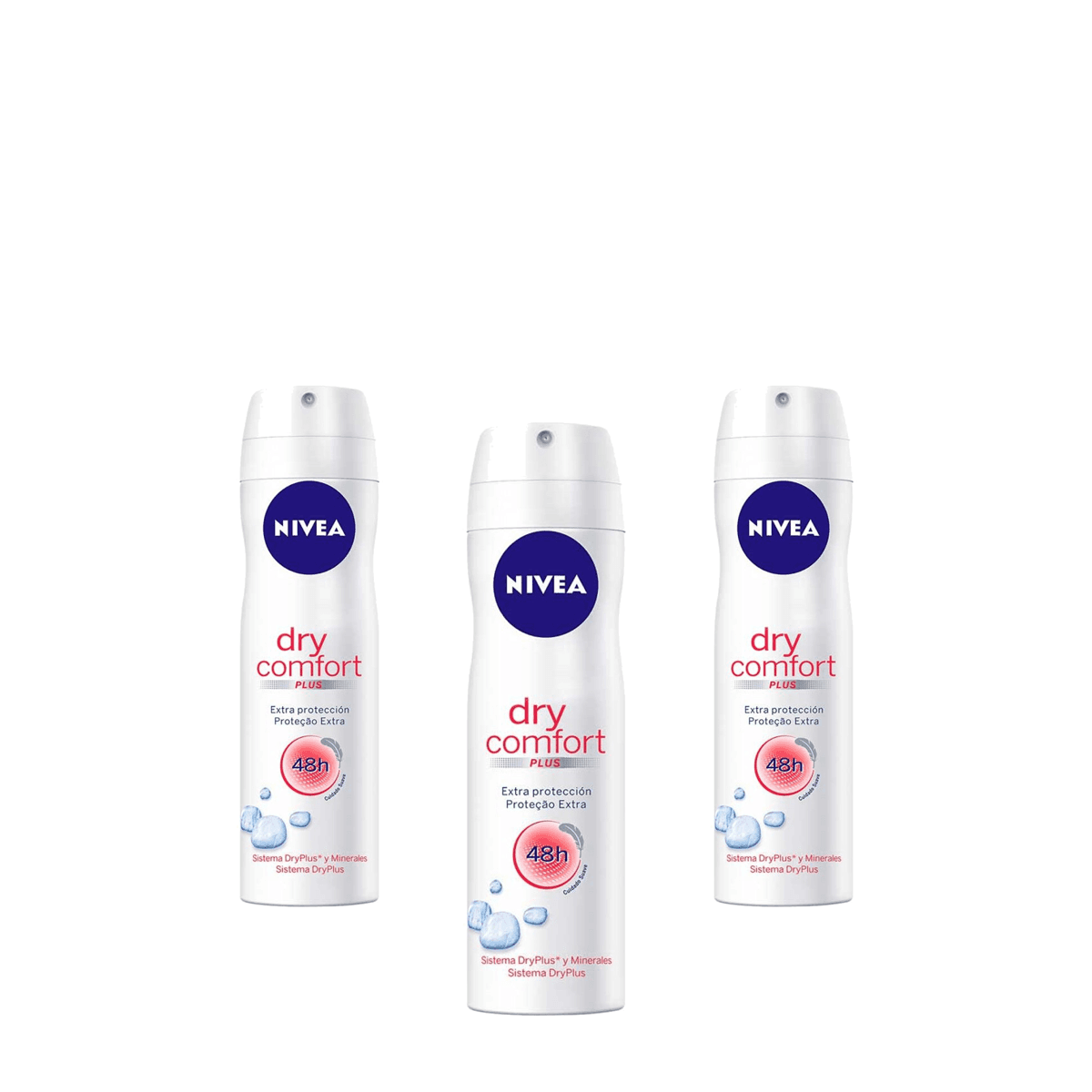 Kit 3 Unidades Desodorante Aerosol Nivea Dry Comfort 90g - Imagem 1