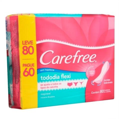 Protetor Diário Tododia Flexi Carefree sem Perfume 80 Unidades Leve mais Pague menos - Imagem 1