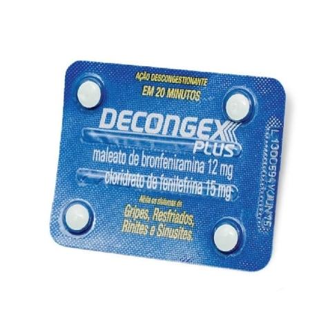 Decongex Plus 12mg + 15mg 4 Comprimidos Revestidos - Imagem 1
