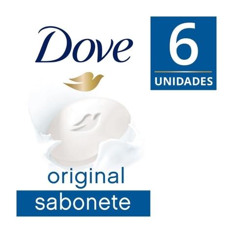 Kit Sabonete Hidratante Barra Dove Original Pague Menos 6 Unidades 90g - Imagem 2