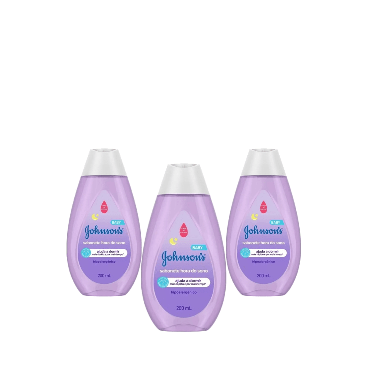 Kit 3 Unidades Sabonete Líquido Johnson's Baby Hora do Sono 200ml - Imagem 1
