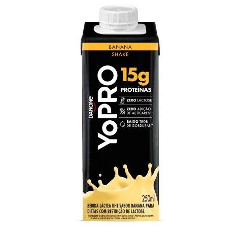 Bebida Láctea YoPRO 15g Zero Lactose Sabor Banana 250ml - Imagem 1