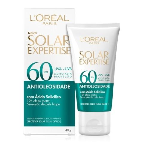 Protetor Solar Facial L'Oréal Expertise Antioleosidade FPS60 Incolor 40g - Imagem 1