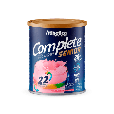 Suplemento Alimentar Atlhetica Nutrition Complete Senior 50+ Sabor Morango 350g - Imagem 1