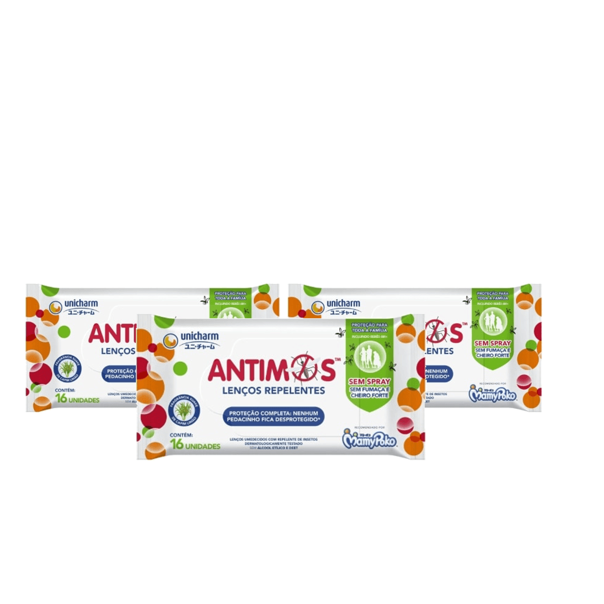 Kit 3 Unidades Lenços Repelentes Antimos 16 Unidades - Imagem 1
