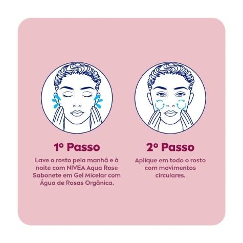 Gel Creme Facial Nivea Aqua Rose Água de Rosas Orgânica & Ácido Hialurônico 50g - Imagem 5