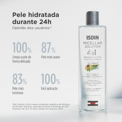 Solução Micellar Isdin Solution 4 em 1 Facial 400ml - Imagem 3