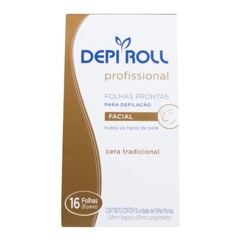 Depilatório Facial Folha Depi Roll Tradicional 16 Unidades - Imagem 1