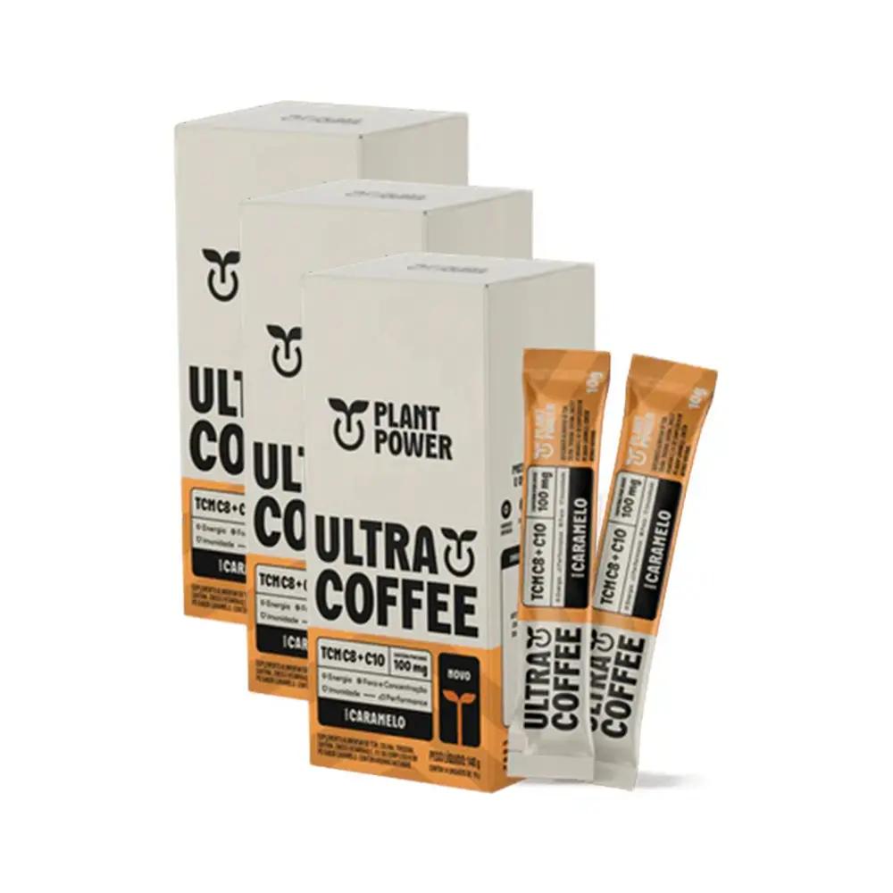 Kit de 3 unidades de Ultracoffee Plant Power Caramelo 14 Unidades 10g - Imagem 1