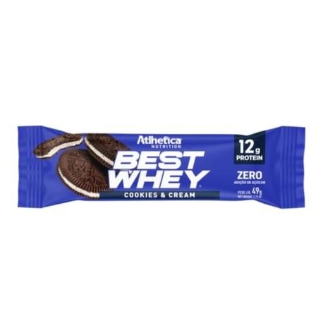 Barra Proteica Atlhetica Nutrition Best Whey Sabor Cookies & Cream 49g - Imagem 1