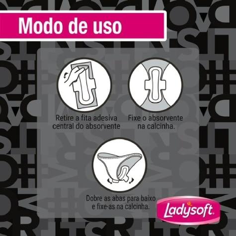 Absorvente Noturno Suave com Abas Ladysoft 16 Unidades Leve mais Por menos - Imagem 5