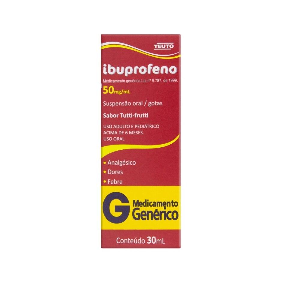 Ibuprofeno 50mg Suspensão Oral 30ml Teuto Genérico