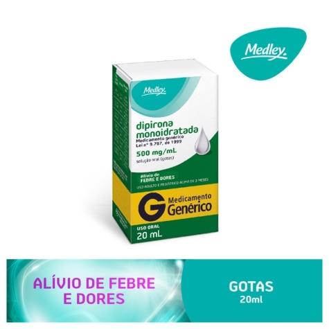 Dipirona Monoidratada Gotas 500mg/ml 20ml Medley Genérico - Imagem 2