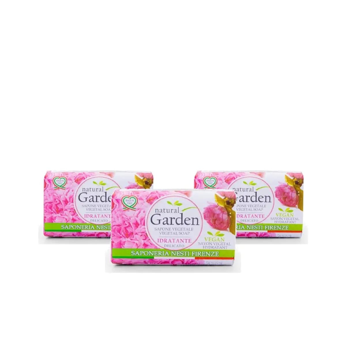 3 Unidades Sabonete Hidratante Barra Nesti Dante Natural Garden 125g - Imagem 1