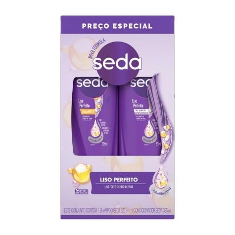 Kit Seda Liso Perfeito Anti-frizz Shampoo 325ml + Condicionador 325ml - Imagem 1