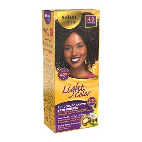 Tintura Light Color Salon Line Sem Amônia 4.0 Castanho Médio 135ml - Imagem 1