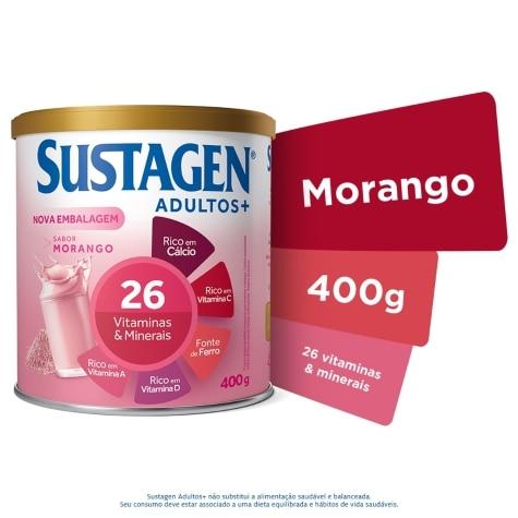 Complemento Alimentar Sustagen Adultos+ Sabor Morango 400g - Imagem 2