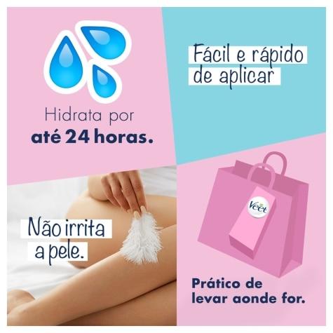 Depilatório Corporal Folha Veet Easy-Gelwax Pele Delicada 12 Unidades - Imagem 4