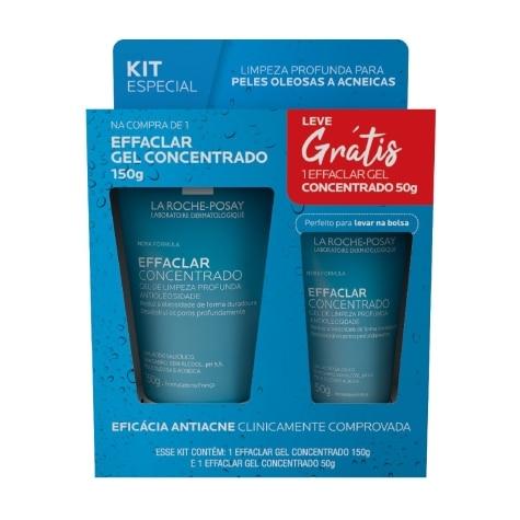 Kit Gel de Limpeza La Roche-Posay Effaclar Concentrado Facial 150g Grátis Gel de Limpeza Effaclar Facial 50g - Imagem 1