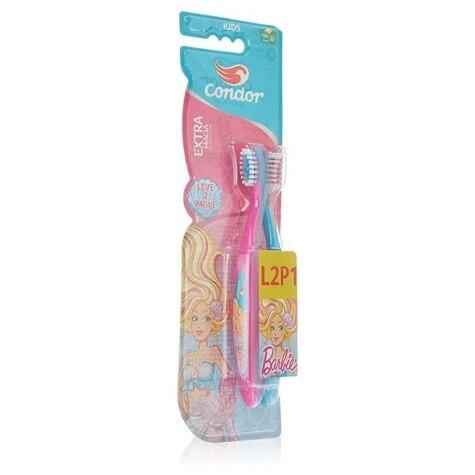 Escova Dental Condor Kids Barbie 2+ Extra Macia Leve 2 Pague 1 - Imagem 2