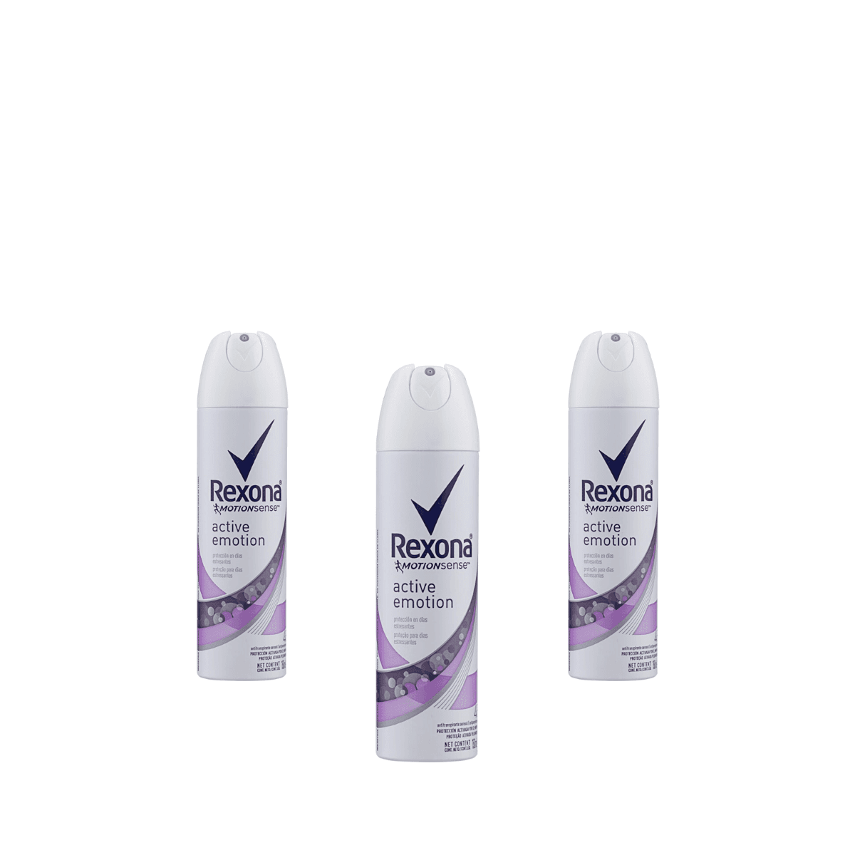 Kit 3 Unidades Desodorante Aerosol Rexona Active Emotion 150ml - Imagem 1