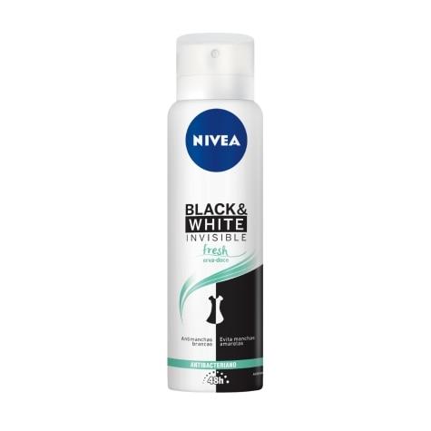 Desodorante Aerossol Nivea Black & White Fresh 72h 150ml - Imagem 1