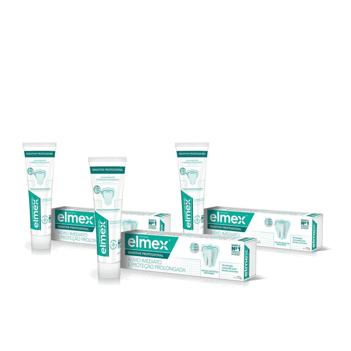 Kit 3 Unidades Creme Dental Elmex Sensitive 110g - Imagem 1