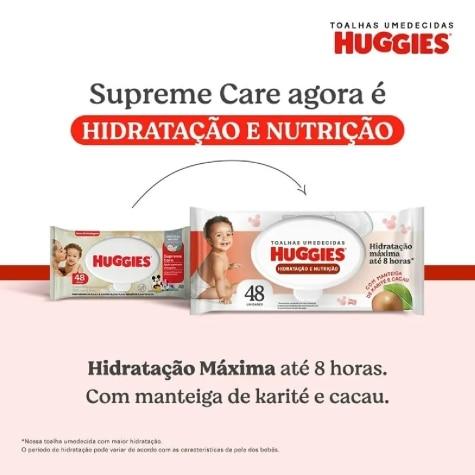 Kit Toalhas Umedecidas Huggies Hidratação e Nutrição Leve 4 Pague 3 192 Unidades - Imagem 3
