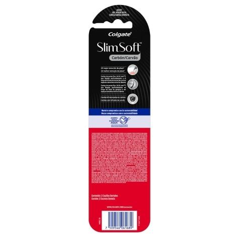 Escova Dental Colgate Slim Soft Black 2 Unidades - Imagem 2