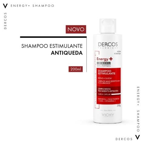 Shampoo Dercos Energy+ Vichy Antiqueda Cabelo 200g - Imagem 3