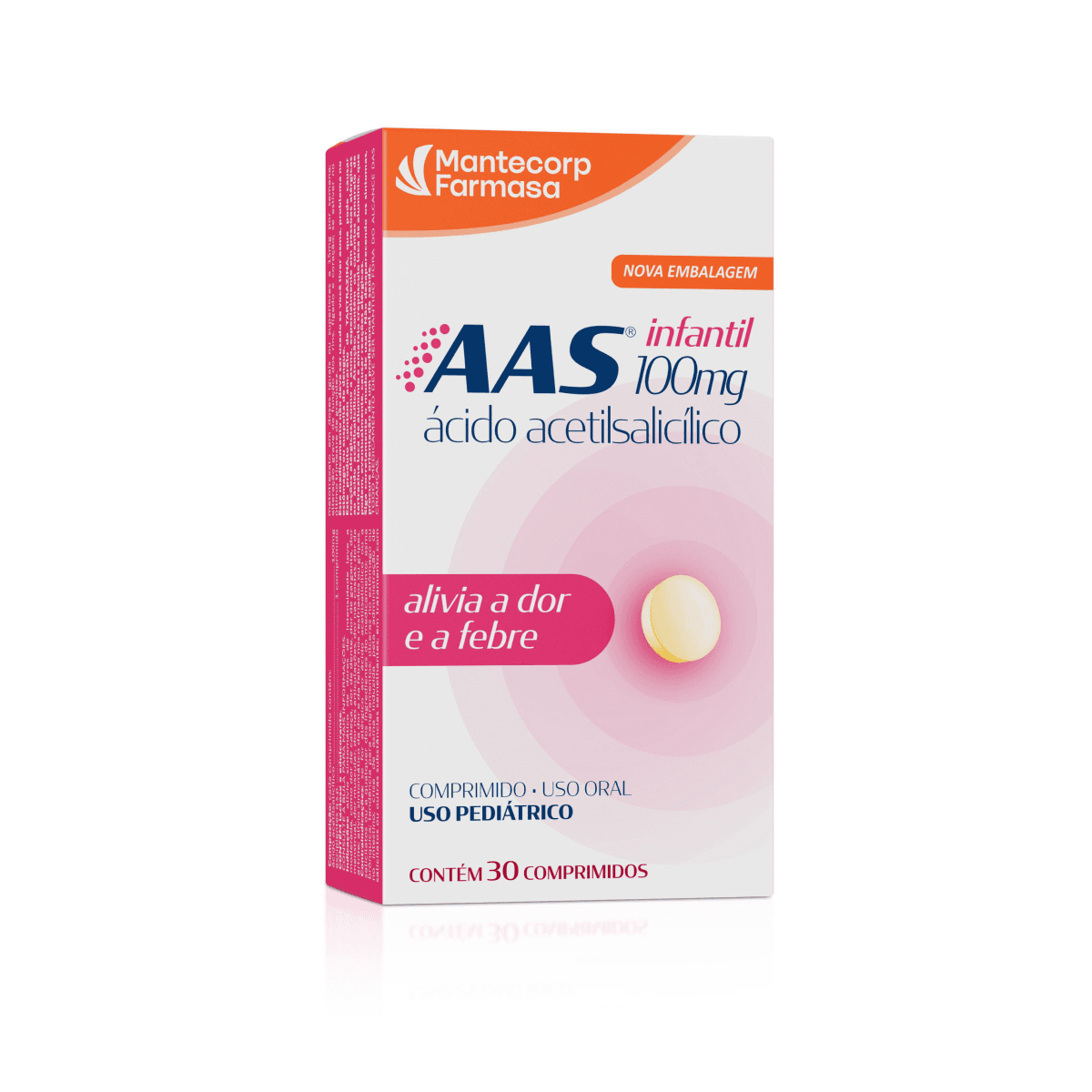 AAS Infantil 100mg 30 Comprimidos - Imagem 1