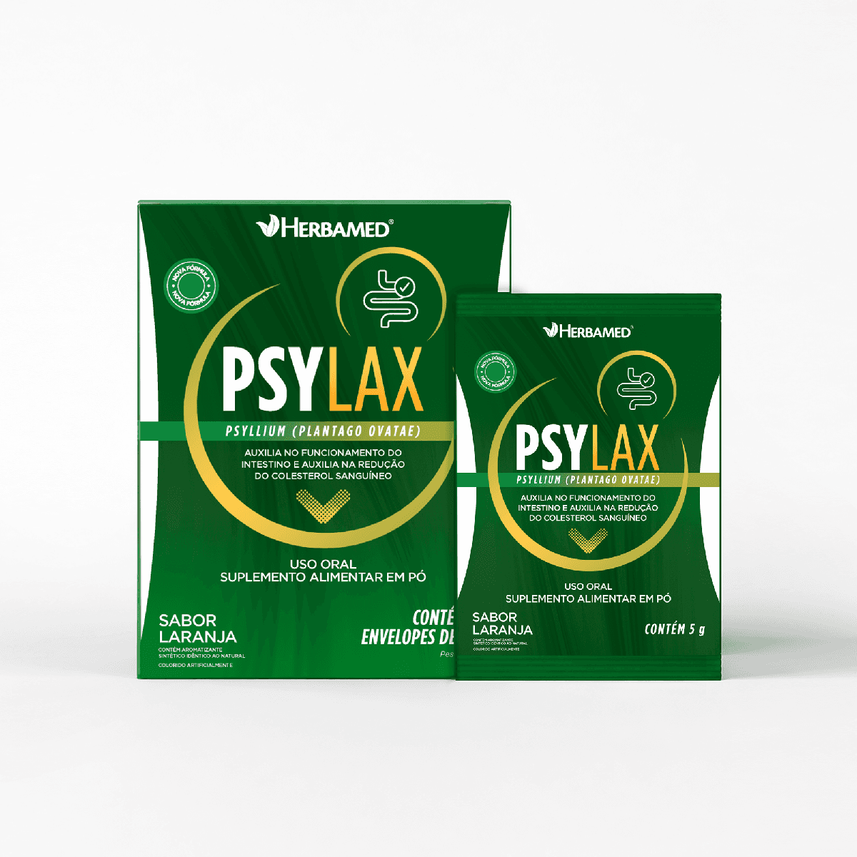 Suplemento Alimentar Psylax sabor Laranja 10 Envelopes de 5g - Imagem 1