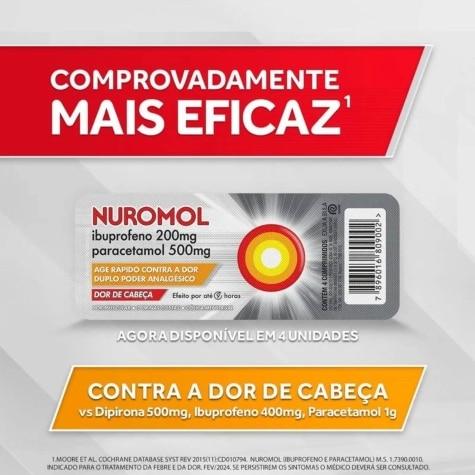 Nuromol 200mg + 500mg 4 Comprimidos Revestidos - Imagem 3