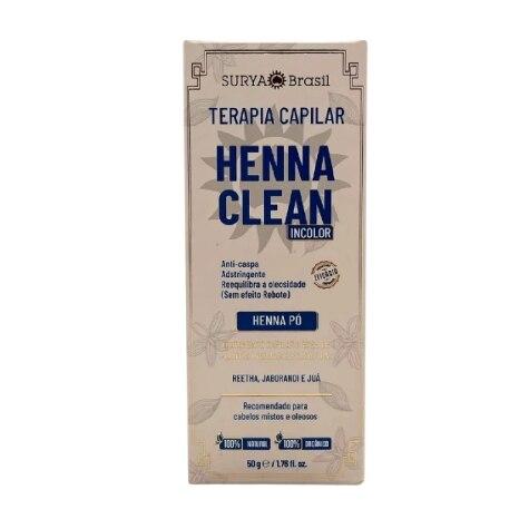 Henna Pó Clean Incolor Surya Brasil Terapia Capilar 50g - Imagem 1