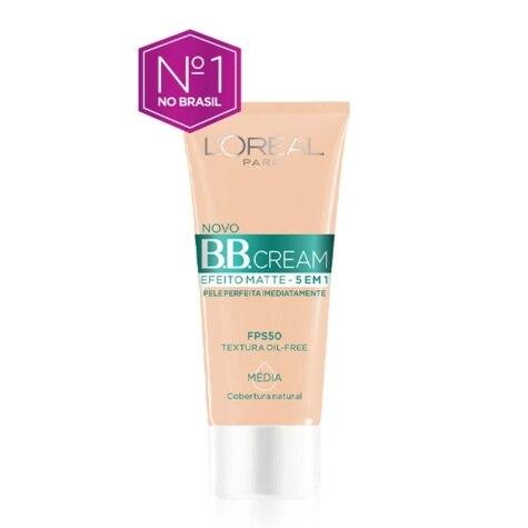 Base Facial BB Cream L'Oréal Efeito Matte 5 em 1 Média FPS50 30ml - Imagem 1