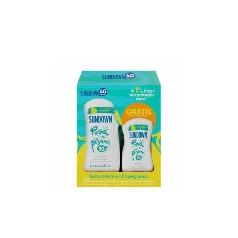 Protetor Solar Sundown Praia E Piscina Fps50 200ml + Protetor Solar Sundown Praia E Piscina Fps50 100ml - Imagem 1