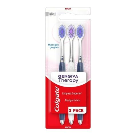 Escova Dental Colgate Gengiva Therapy 3 Unidades - Imagem 1