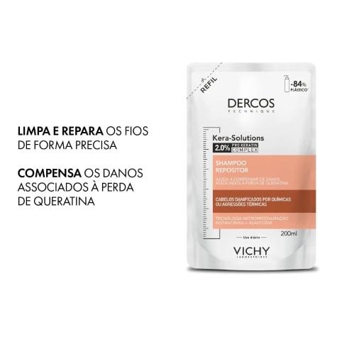 Shampoo Dercos Vichy Kera-Solutions Cabelo Refil 200ml - Imagem 3