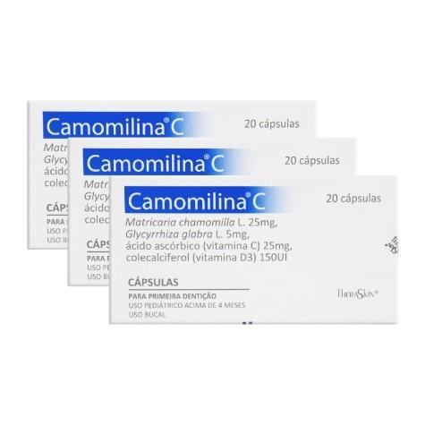 Kit 3 Unidades Camomilina C 20 Cápsulas - Imagem 1
