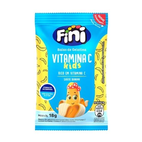 Bala de Gelatina Fini Vitamina C Kids Sabor Banana 18g - Imagem 1