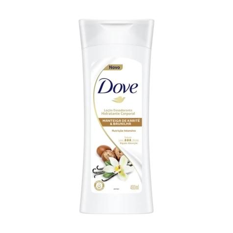 Loção Desodorante Hidratante Corporal Dove Manteiga de Karité e Baunilha 400ml - Imagem 1
