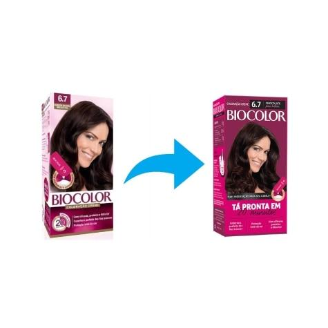 Tintura Biocolor Creme 6.7 Chocolate para Brilhar 110g - Imagem 2