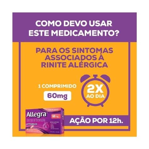 Allegra 60mg 10 Comprimidos Revestidos - Imagem 3