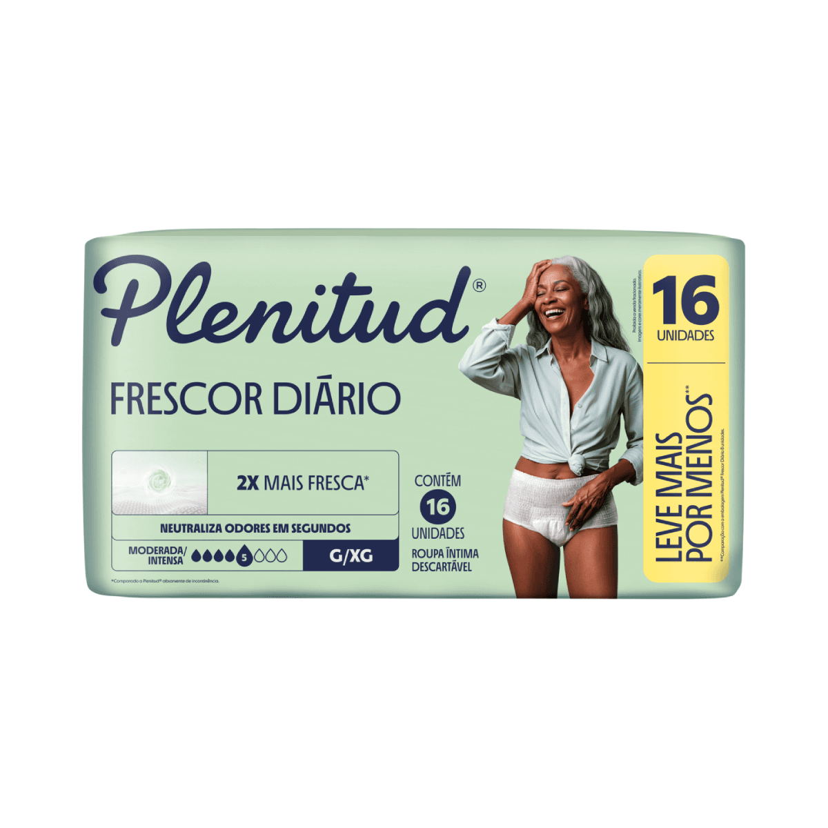 Roupa Íntima Plenitud Classic G/XG 16 Unidades - Imagem 1
