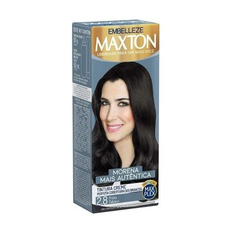 Tintura Maxton Embelleze Creme 2.8 Preto Tabaco 100ml - Imagem 1