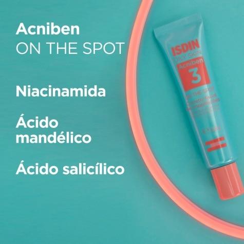 Gel Secativo para Espinhas Isdin Oily Skin Acniben 3 Facial 13,8g - Imagem 3