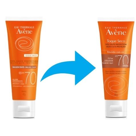 Protetor Solar Facial Avène Toque Seco FPS70 Emulsão Com Cor 40g - Imagem 3
