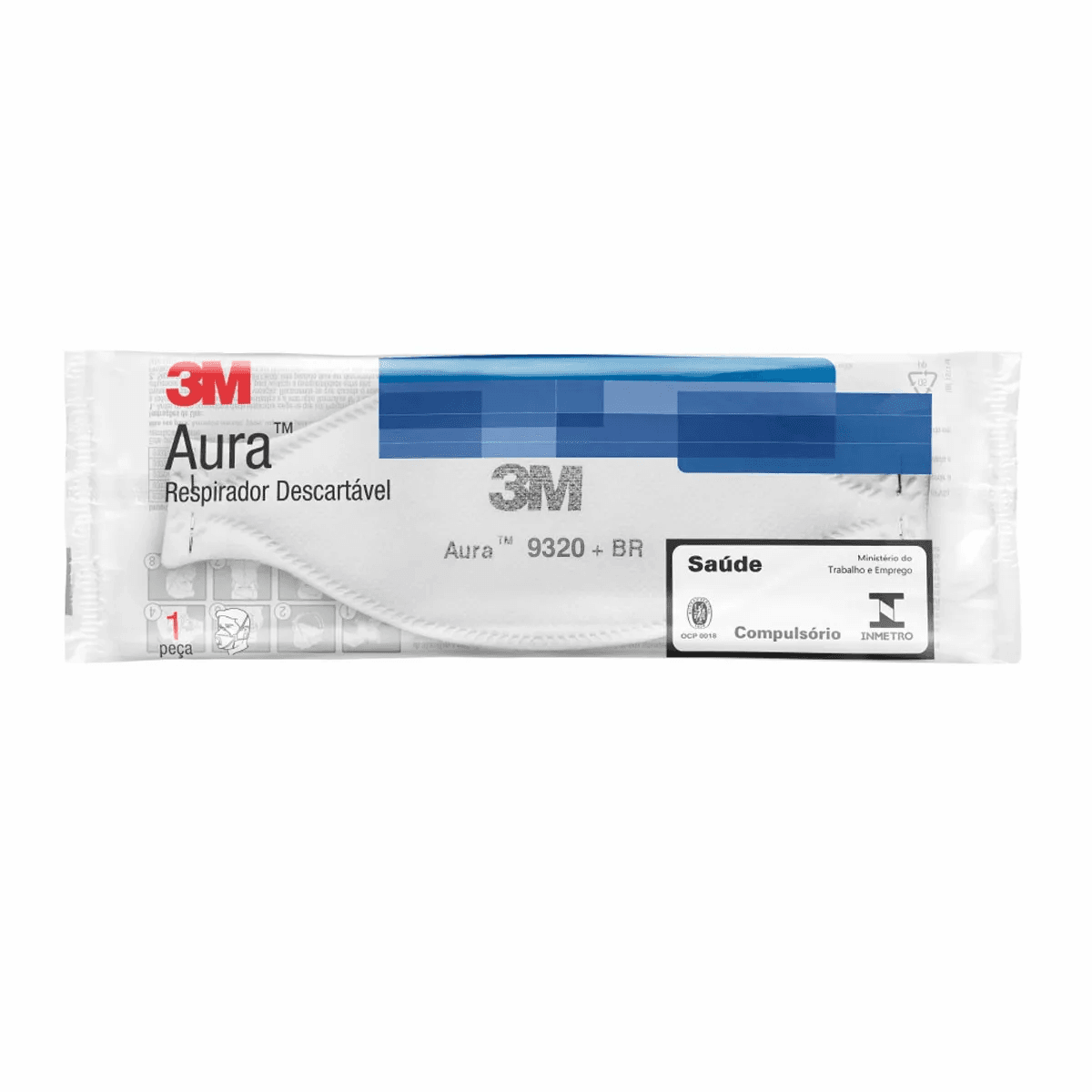 Máscara Descartável 3M Aura 9320+BR 1 Unidade - Imagem 1